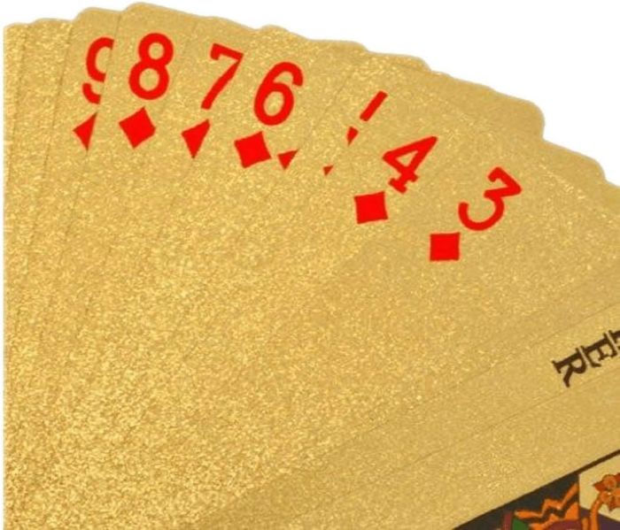 Armear Luxury 24K Gold Foil Poker Playing Cards Deck of Cards with Wooden Gift Box, Premium Waterproof Poker Cards for Party and Card Decks Game, Standard Size