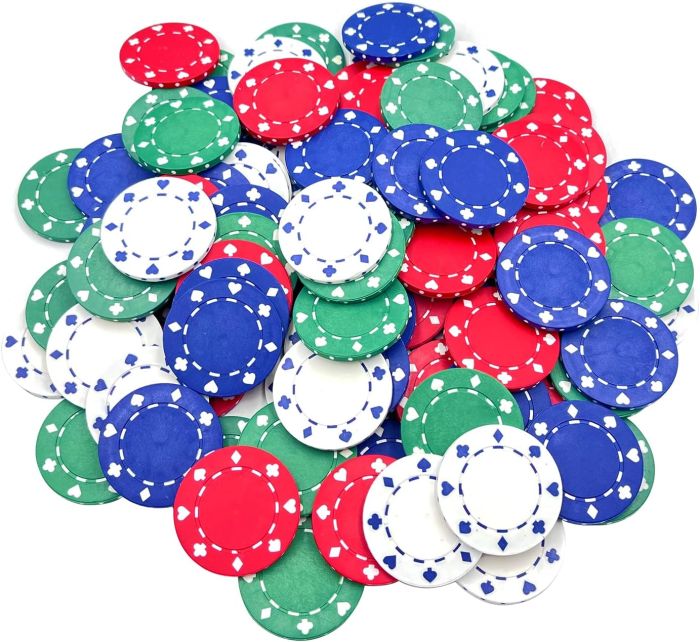 SEETOOOGAMES Casino Poker Chips - 100 Pieces 11.5g Suited Design - 4 Colors