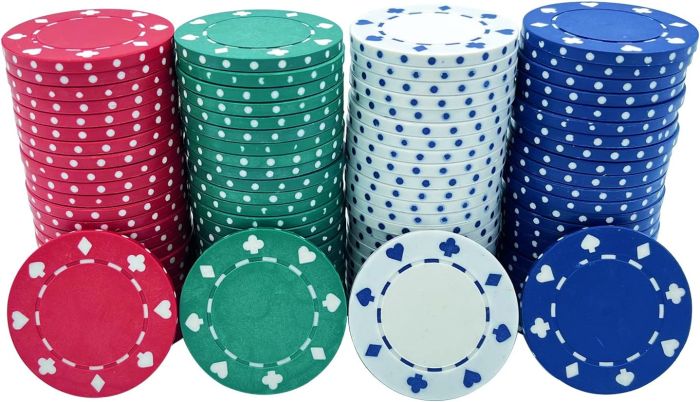 SEETOOOGAMES Casino Poker Chips - 100 Pieces 11.5g Suited Design - 4 Colors